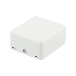 Surface wall outlet for Keystone, 2 ports, DELTACO white / VR-223