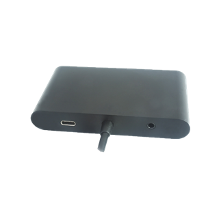 USB dock C, HDMI, RJ45, 1xUSB Type A, C USB port for charging,3.5mm, black  AD-BK-3237-170 / USBC-1267
