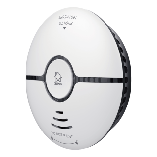 WiFi smoke alarm DELTACO SMART HOME sound&light, white / SH-WS03