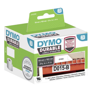 Label roll DYMO LabelWriter Durable, 59mm x 102mm, 300pcs, white / 2112290
