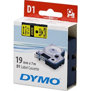 Tape DYMO D1 19mm x 7m, black on yellow / S0720880 45808