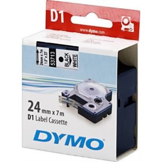 Tape DYMO D1 24mm x 7m, black on white / S0720930 53713