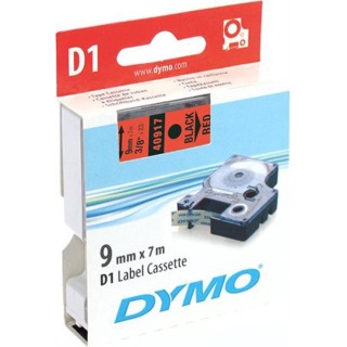 Tape DYMO D1 9mm x 7m, black on red / S0720720 40917