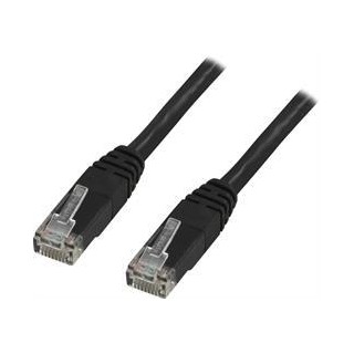 Cable DELTACO U / UTP Cat5e, 3.0 m, 100MHz, black / S3-TP