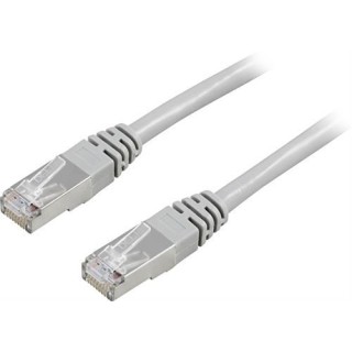 DELTACO F / UTP Cat5e patch cable, 25m, 100MHz, Delta-certified, gray / 25-STP