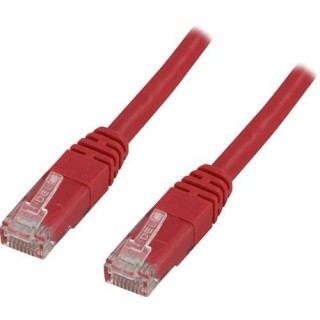 DELTACO U / UTP Cat5e patch cable, 0.5m, 100MHz, Delta-certified, red /R05-TP 