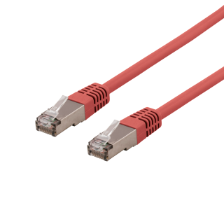 Cable DELTACO S/FTP Cat6, LSZH, 0,5m, Red / SFTP-60RH