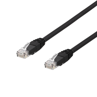 Cable DELTACO U / UTP Cat6a patch cable, 15m, 500MHz, LSZH, black / TP-615SAU