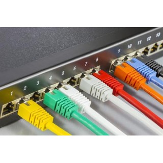 DELTACO F / UTP Cat6 patch cable, 1m, 250MHz, Delta-certified, LSZH, gray  / STP-61