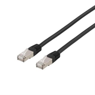 DELTACO F / UTP Cat6 patch cable, LSZH, 2m, black STP-62S