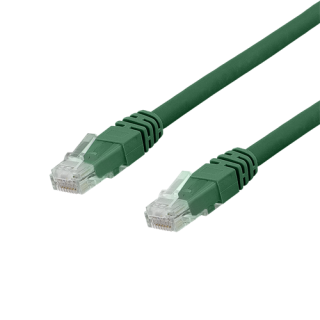 DELTACO U / UTP Cat6 patch cable, 0.3m, 250MHz, Delta certified, LSZH, green / TP-603G