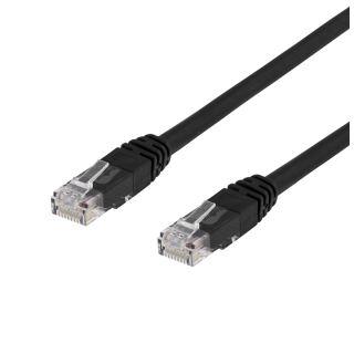 Network cable DELTACO U/UTP Cat6, 15m, black / TP-615S-K / 00210004