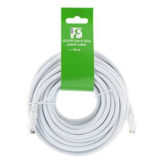 U / UTP Cat6 patch cable, CCA, 10m, 250MHz EPZI white / TP-610V-CCA
