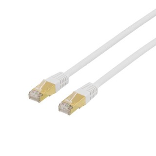 Patch cable DELTACO S/FTP Cat7, 3m, 600MHz, Delta certified, LSZH, RJ45 connectors, white / STP-73V
