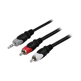 Audio cable DELTACO 3.5 mm - 2xRCA  5.0 m / MM-142