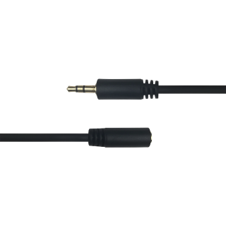 Audio cable DELTACO 3.5mm, gold-plated, 1m, black / MM-159-K / R00180011