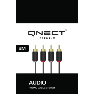 Cable QNECT 2x RCA male - 2x RCA male, 2.5m / 101962