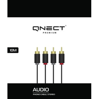 Cable QNECT 2xRCA-2xRCA, 10m / 101966
