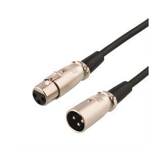 DELTACO XLR audio cable, 3 pin ha - 3 pin ho, 10m, black  / XLR-1100 