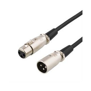 DELTACO XLR audio cable, 3 pin ha - 3 pin ho, 5m black / XLR-1050 