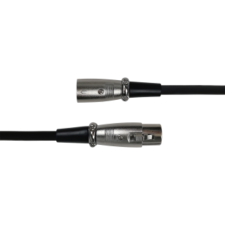 XLR audio cable DELTACO 3-pin male - 3-pin female, 26 AWG, 3m, black / XLR-1030-K / 00160003
