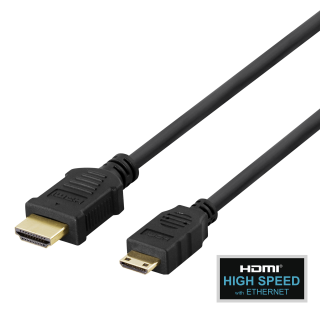 Cable DELTACO HDMI - mini HDMI, 4K UHD in 60Hz, 2m, black / HDMI-1026-K / R00100008