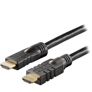 DELTACO active HDMI cable, 4K, Ultra HD, HDMI Type A ha, gold plated, 15m, black/ HDMI-1150