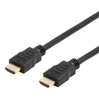 DELTACO flexible HDMI cable, 4K UltraHD in 60Hz, 3m, black / HDMI-1030D-FLEX