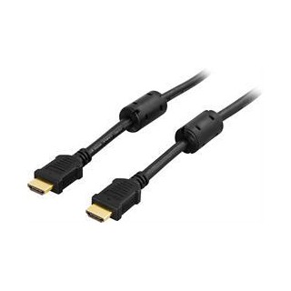 DELTACO HDMI Cable, 4K, UltraHD in 60Hz, 1.5m, gold plated connectors, 19 pin ha-ha, black / HDMI-1015