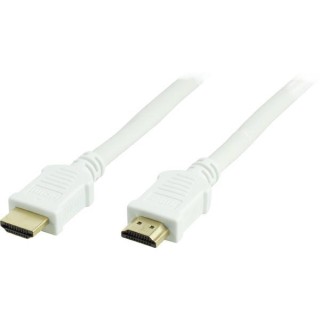 DELTACO HDMI Cable, 4K, UltraHD in 60Hz, 2m, gold plated connectors, 19 pin ha-ha, white / HDMI-1020A-K