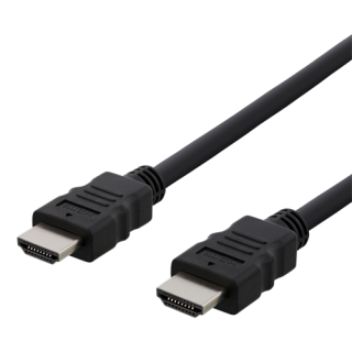 DELTACO HDMI cable, HDMI High Speed ​​with Ethernet, 4K, 60Hz UHD, 19-pin ha-ha, 0.5 m, black / HDMI-905
