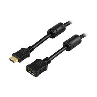 DELTACO HDMI extension cable, 4K 30hz, HDMI Type A ha - ho, 3m, black  HDMI-123, 3.0m