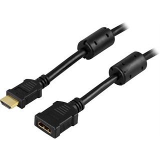 DELTACO HDMI extension cable, 4K 60hz, HDMI Type A ha - ho, 2m, black / HDMI-122