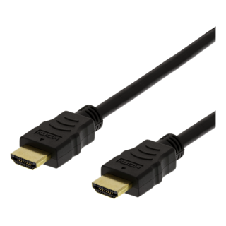 DELTACO OFFICE flexible HDMI cable, High Speed ​​HDMI Ethernet, 4K, UltraHD in 60Hz, 1m, gold-plated connectors, 19-pin ha-ha, black HDMI-1010D-DO