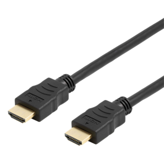 Flexible HDMI cable DELTACO OFFICE 2M, 4K UHD, black / HDMI-1020D-DO