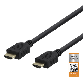 HDMI cable DELTACO Premium High Speed, 4K UHD, 1.5m, black / HDMI-1015-K / R00100004