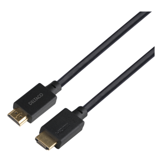 Ultra High Speed HDMI cable DELTACO 2m, eARC, QMS, 8K 60Hz, 4K 120Hz, LSZH, black / HU-20-LSZH