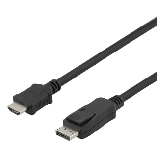 Cable DELTACO DisplayPort to HDMI, 4K UHD, 3m, black / DP-3030-K / R00110013