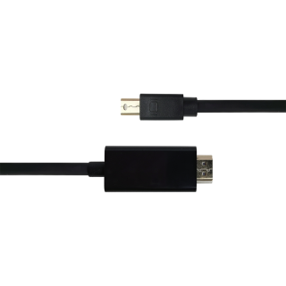 Cable DELTACO miniDisplayPort to HDMI, 4K UHD, 2m, black / DP-HDMI204-K / R00110020