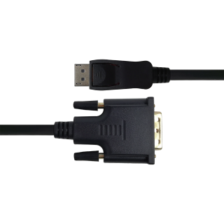 Cable DELTACO DisplayPort - DVI-D Single Link, 1080p 60Hz, 3m, black / DP-2030-K / 00110010