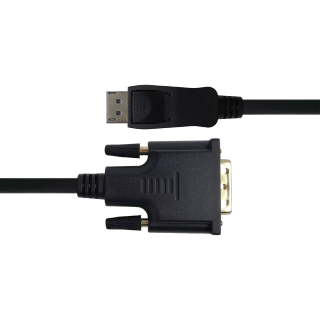 Monitor cable DELTACO DisplayPort to DVI-D Single Link, Full HD in 60Hz, 2m, black / DP-2020-K / 00110009
