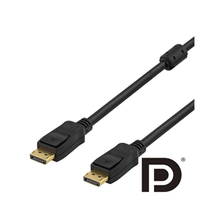 Cable DELTACO DisplayPort, Ultra HD in 60Hz, 21.6 Gb / s, 3m, black / DP-1030