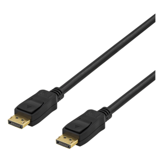 DELTACO DisplayPort Monitor Cable, Full HD in 60Hz, 15m, 20-pin ha - ha, gold plated connectors, black / DP-4150