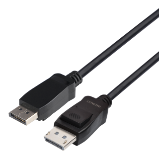 DisplayPort cable DELTACO 2m, 8K, DP 1.4, DSC 1.2, LSZH black  / DP8K-1020-LSZH