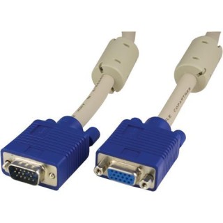 DELTACO extension cable RGB HD 15ha-ho, 5m, gray / RGB-6B