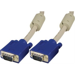 DELTACO monitor cable RGB HD 15ha-ha, 10m, gray / RGB-8C