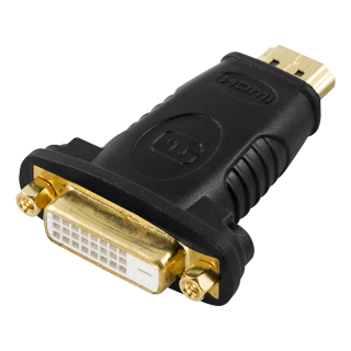 HDMI - DVI-D adapter DELTACO gold-plated connectors, 1080p, black / HDMI-10-K / R00100020