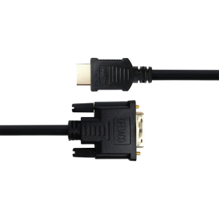 HDMI to DVI cable DELTACO 1080p, DVI-D Single Link, 1m, black / HDMI-110-K / R00100021