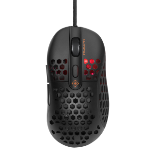 Mouse DELTACO GAMING wired, Ultra-Light, 400-6400 DPI, RGB, black / GAM-106