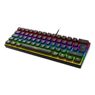 Keyboard DELTACO GAMING mini mechanical, UK, RGB, black / GAM-075-UK